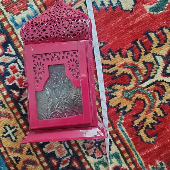 GlobeIn Small Hanging Lantern - Maroon - Picture 2 of 6